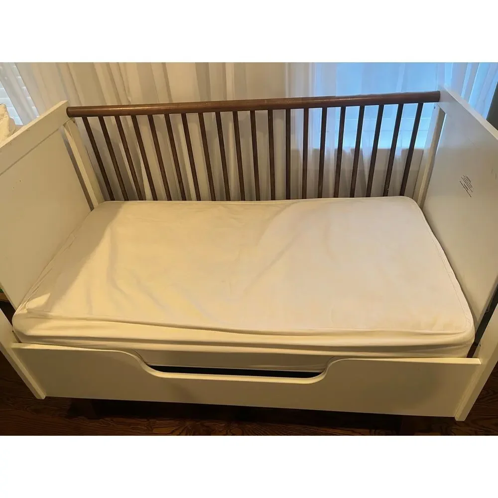 Naturepedic crib regular size fitted flannel pad organic cotton ivory